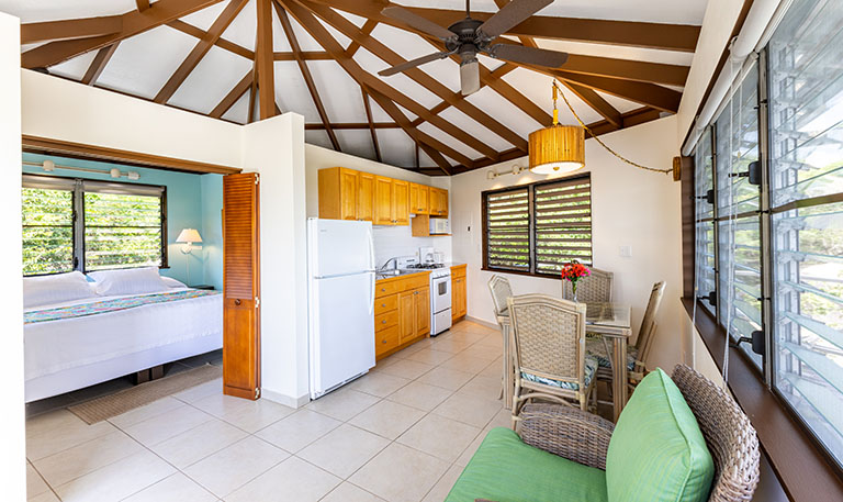 kitchen and bedroom